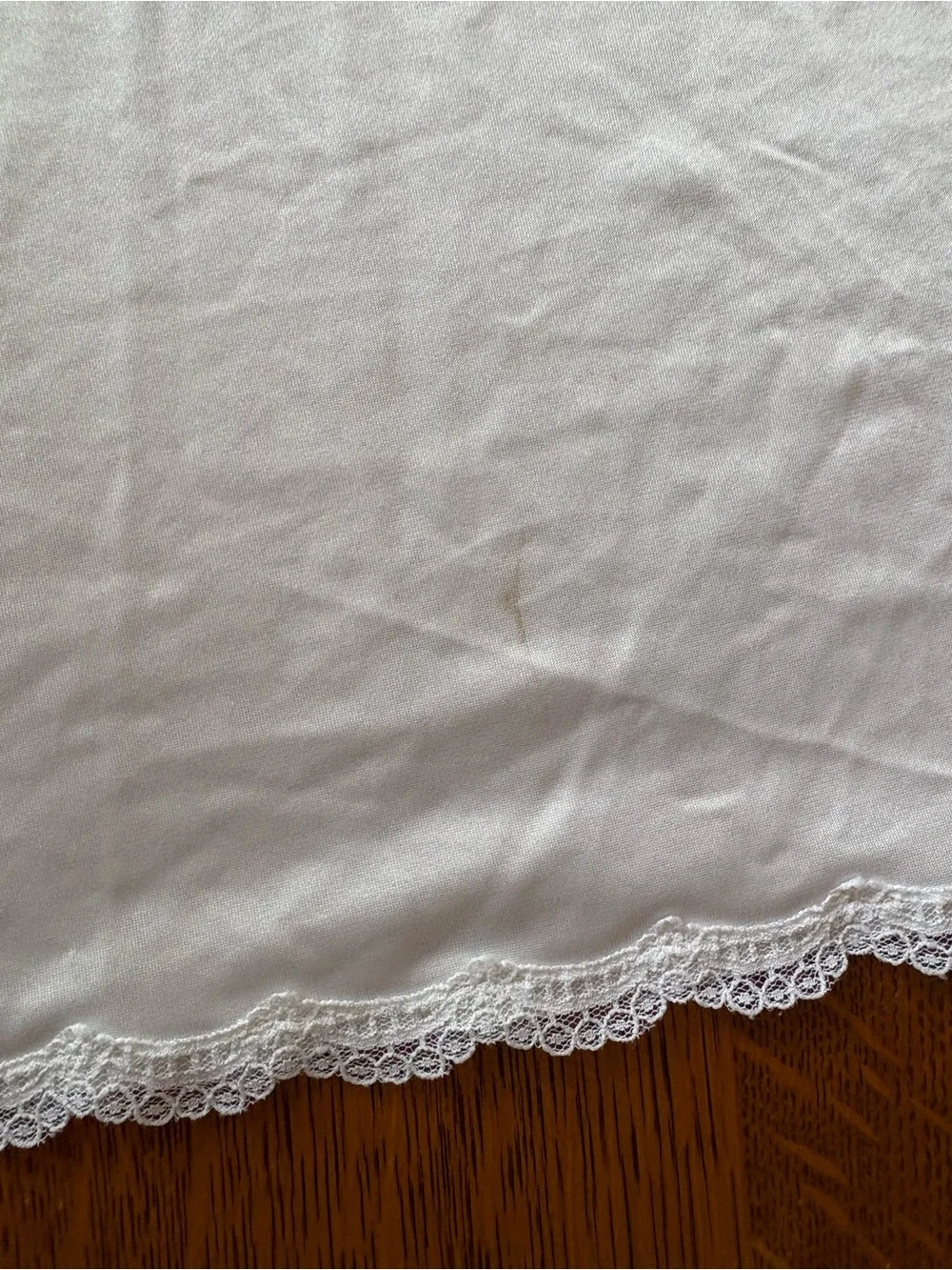 Vintage Shadow Line Women's White Elastic-Waist Skirt Slip Lace Midi 2X Plus - Picture 15 of 16